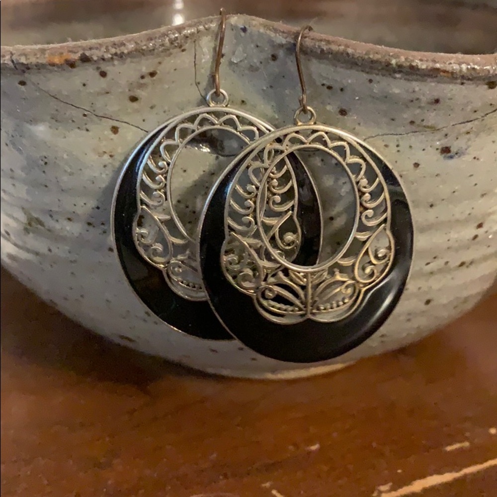 Black & gold earrings